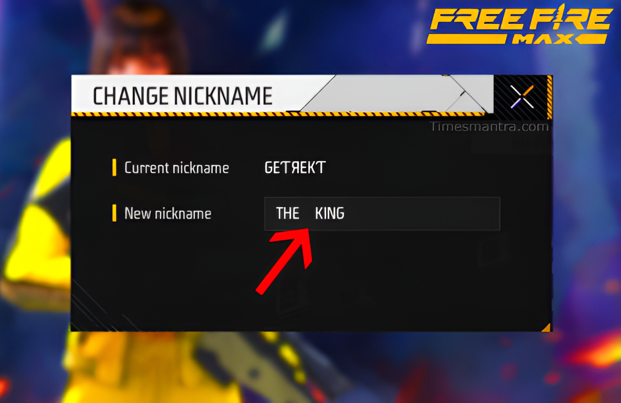 free fire nickname space